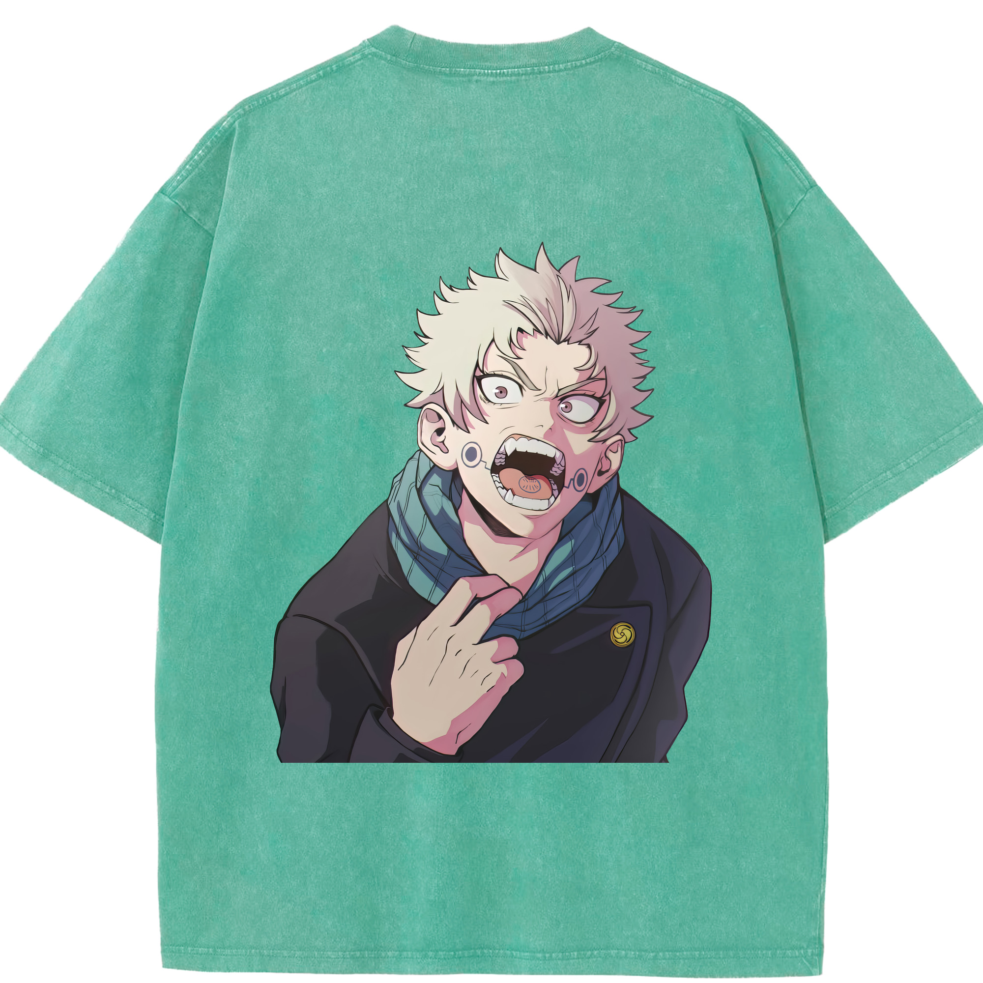 （画像用） 呪術廻戦 Jujutsu Kaisen 綿100% ヴィンテージ風 半袖Tシャツ（背面プリント）